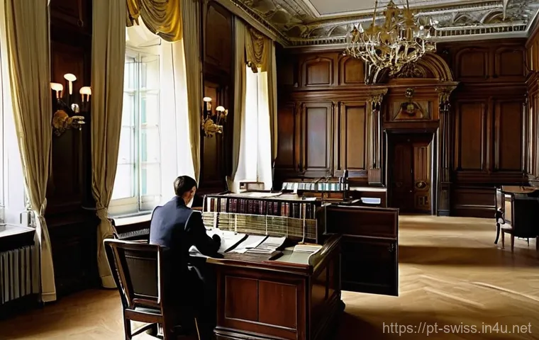 제2차 세계대전과 스위스의 역할 - **"The Alpine Fortress: General Guisan and Swiss Mobilization"**
    A panoramic, heroic-style image...