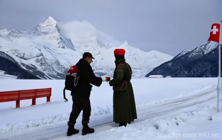 제2차 세계대전과 스위스의 역할 - **"Delicate Economic Balance: A Swiss Bank During Wartime"**
    An atmospheric interior scene depic...