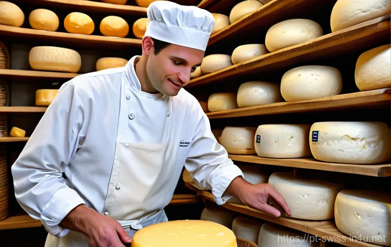 스위스 치즈 종류 및 생산지 - **A captivating close-up of a rustic wooden cutting board showcasing the distinct characteristics of...